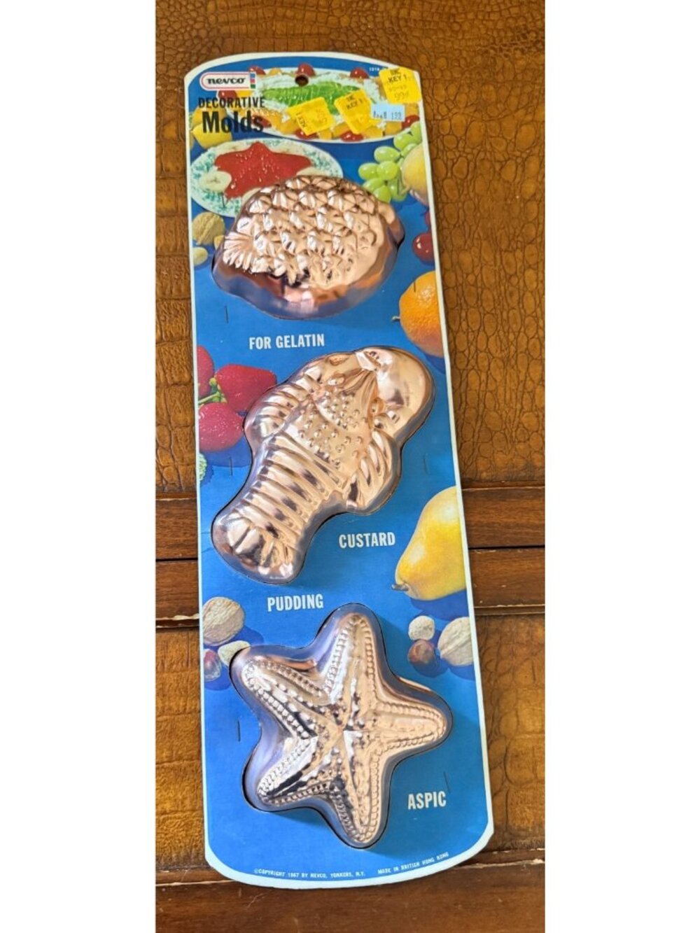 Vintage Nevco Gelatin Molds For Aspic Custard Gelatin Kitchen Decor 1967 NOS